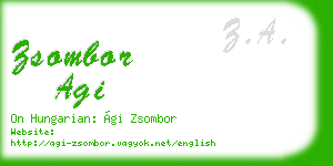 zsombor agi business card